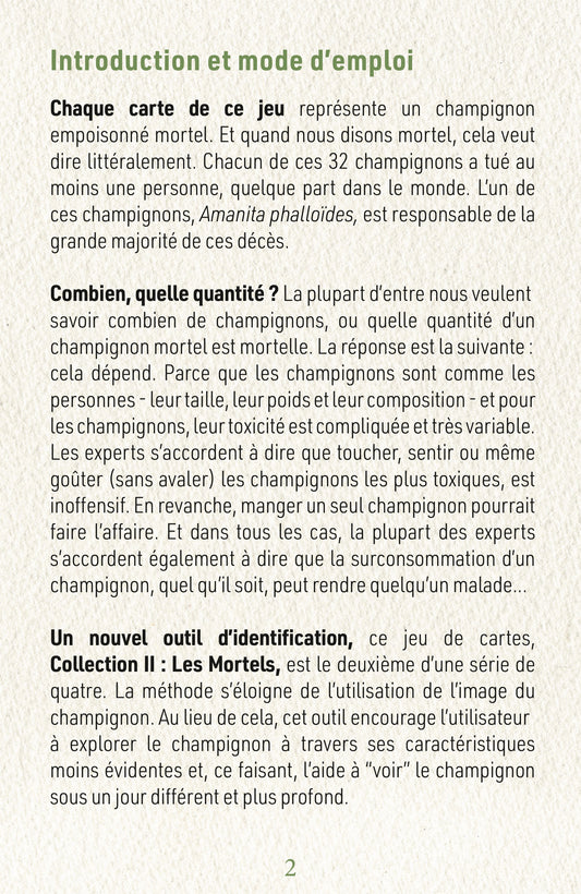 N°7    Identification des Champignons Collection II : Les Mortels FRENCH EDITION