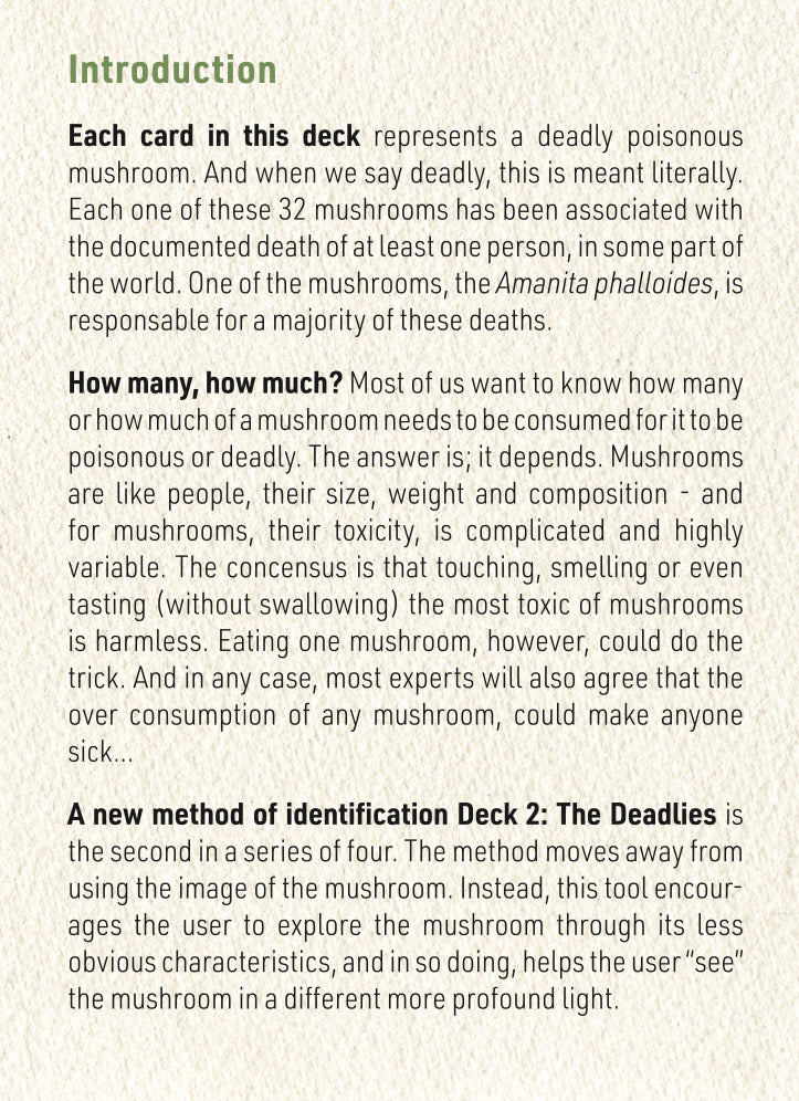 N°2    Mushroom Identification Deck 2: The Deadlies